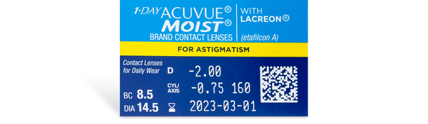 1 Day Acuvue Moist Astigmatism (30 pk)